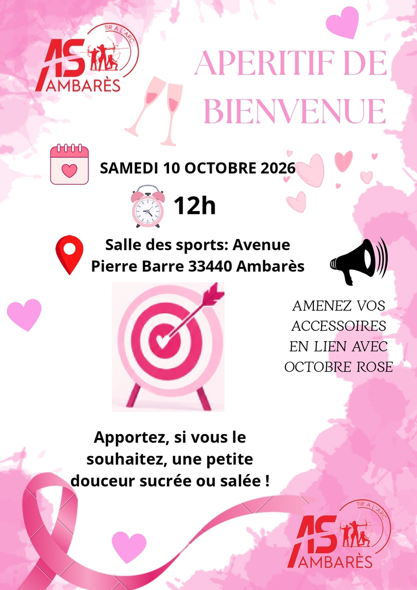 APERITIF DE BIENVENUE OUVERTS AUX ADHERENTS